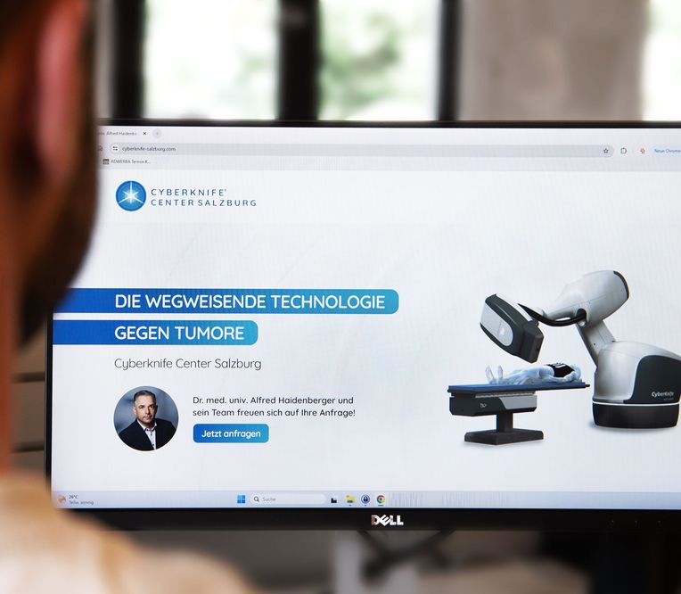 Webseite von Cyberknife Center Salzburg