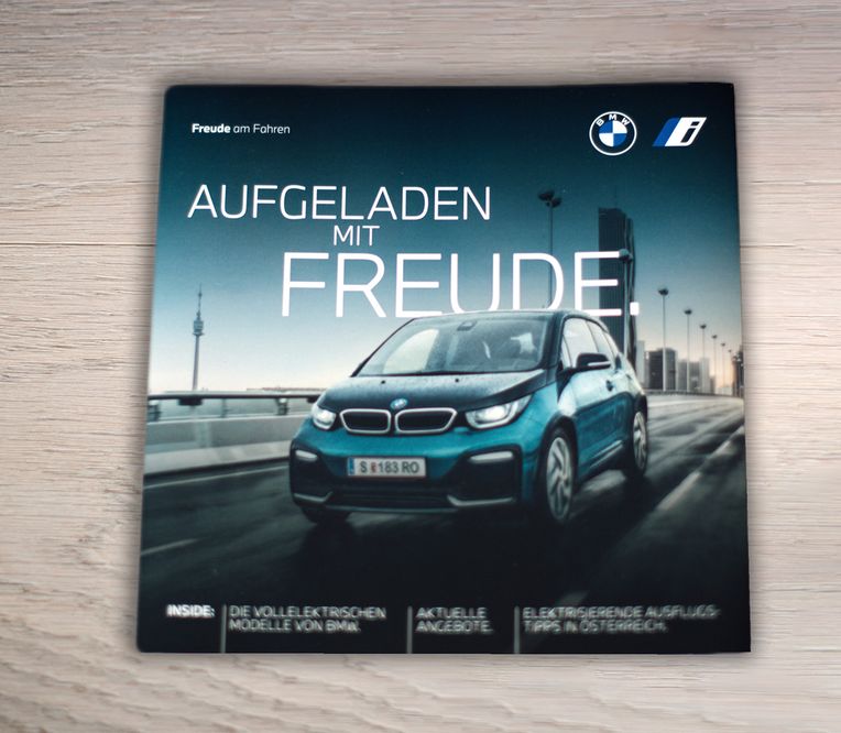 "Aufgeladen mit Freude" Folder von BMW